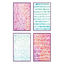 Sizzix Stencils Set by 49 & Market / Vicki Boutin - Words and Numbers (A5)